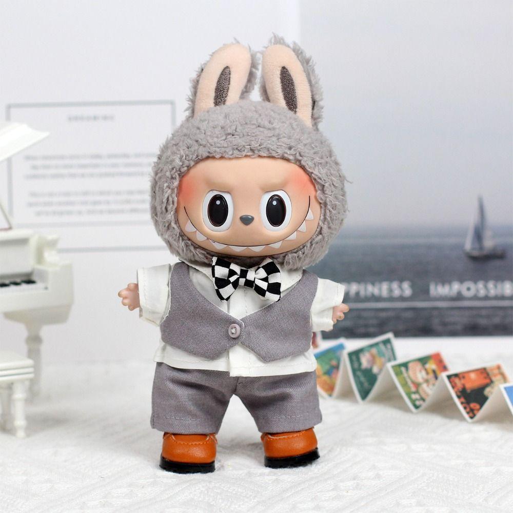 

1 set Doll Shirt Sitting Labubu Doll Clothes 17cm Plush Doll s Clothes Cotton Doll Accessories Style 5