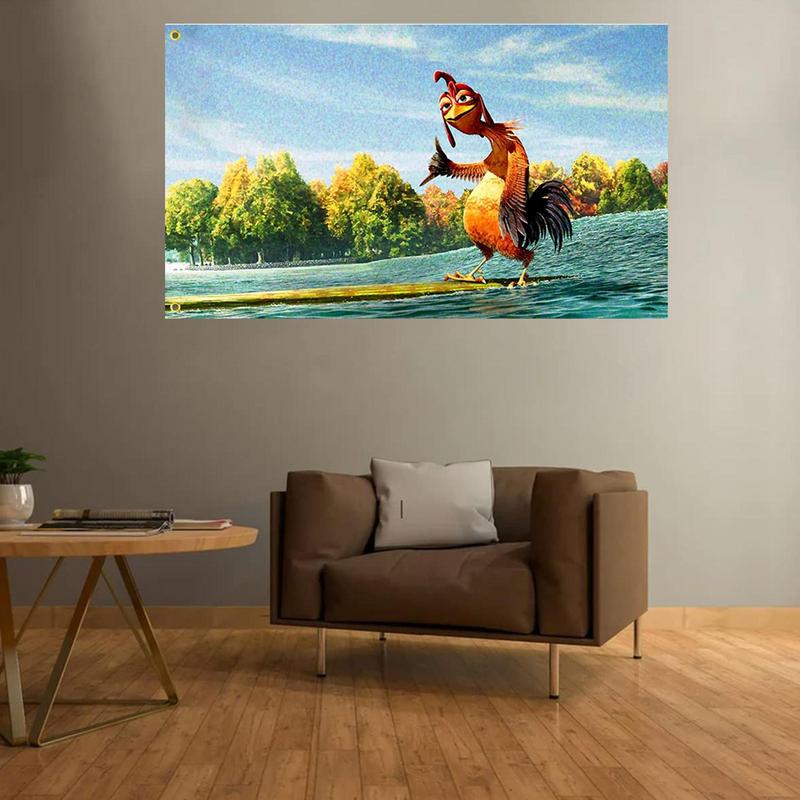 Chicken Joe Flag Surfs Up Funny Meme Tapestry Macrame Aesthetic Room Decoration Anime Game Posters Art Tapestries For Home