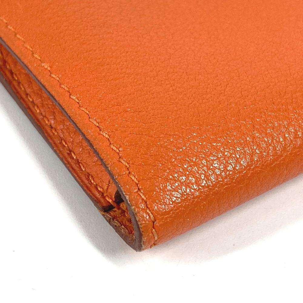 HERMES Serie Dogon logo Bifold card holder/pass case with key chain Card Case