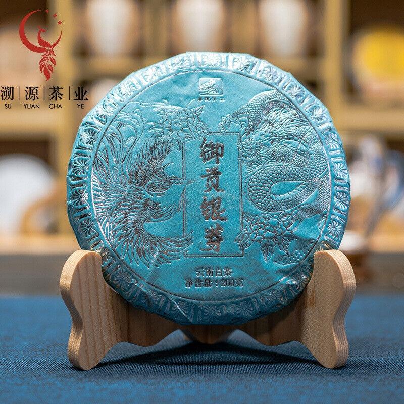 200г Юньнаньский чайный пирог Белые волосы Серебряная игла ЧайЦзингу Белый бутон — фото 4
