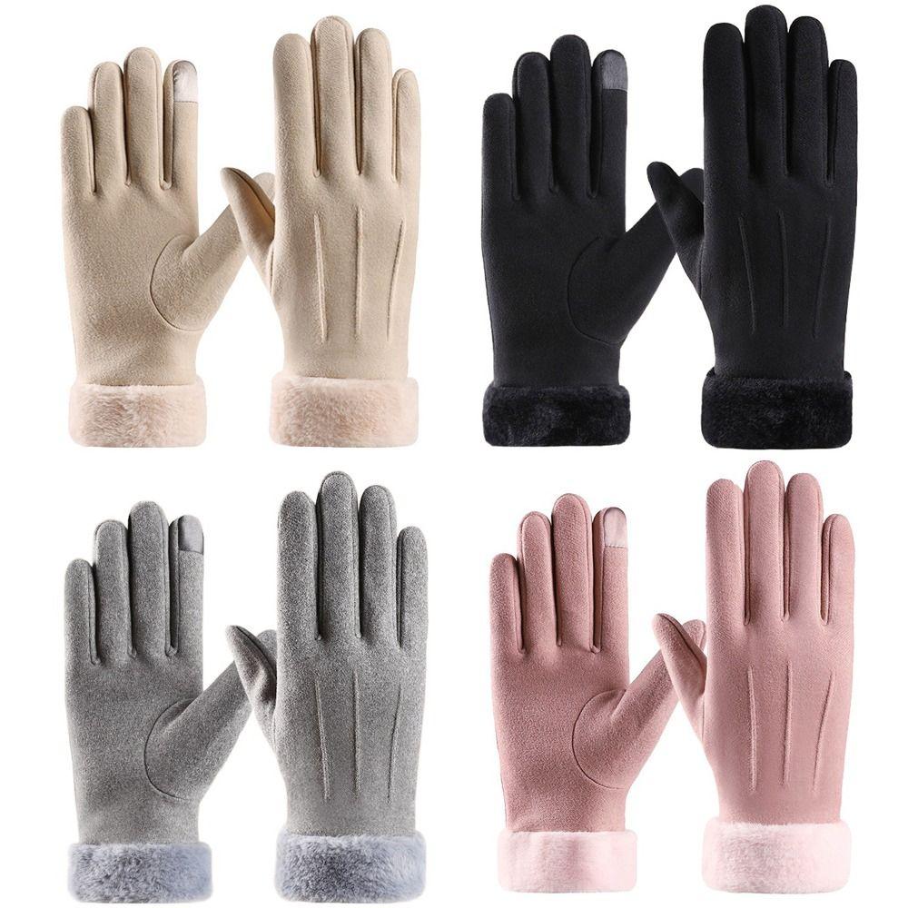 Fashion Thick Gloves Outdoor Guantes Driving Gloves Women