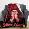 Custom 1Pc Stress Digital Panic Fleece Flannel Blanket Soft Warm Cozy Office Throw For Bedroom Couch Travel Birthday Xmas Gift