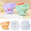 Lovely 3D Elephant Sturdy Silicone Mould Home Accessory for Creating Gypsum Resin Figurine Decorations Daily Casual Use