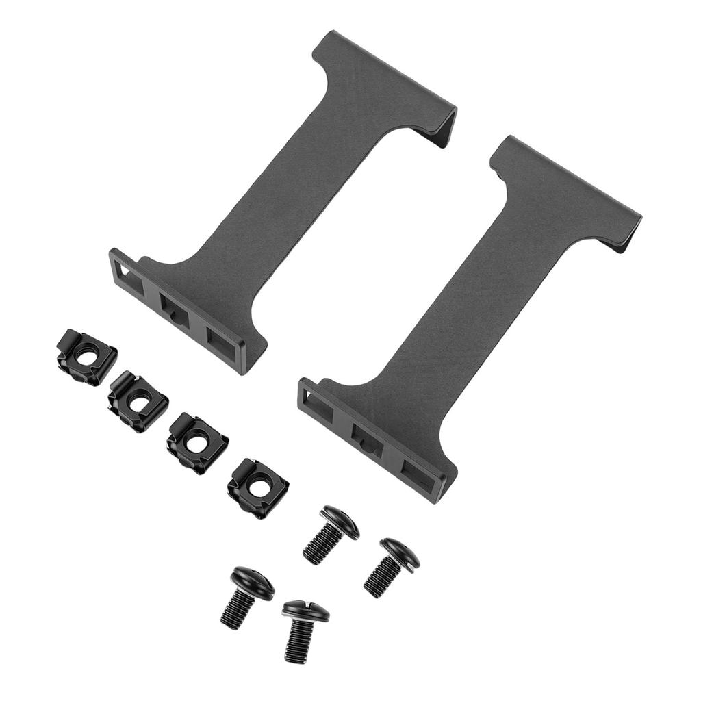 1U Server Rack Depth Extender 4 Inch Deep Recessed Rack Mount Adapter Kit for Network Rack Aluminum Alloy