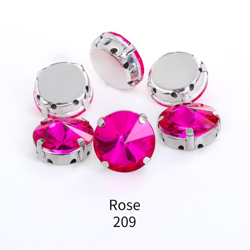 Kulaté korálky 18mm knoflíky, skleněný kámen se stříbrnými drápy, našívací kamínky, krystaly, štrasové diamanty pro vyšívání oděvů