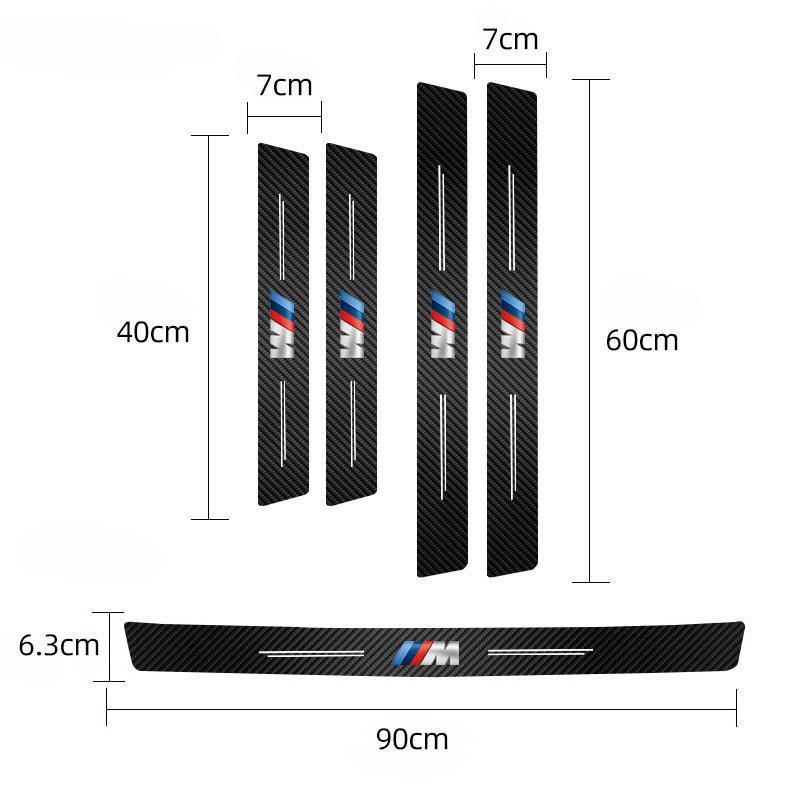 5Pcs Leather Car Door Sill Protector Threshold Sticker Anti Scratch For BMW X1 X2 X3 X5 X4 X6 X7 G30 G20 G32 G11 G12 F40 F30 F20 nlbr76