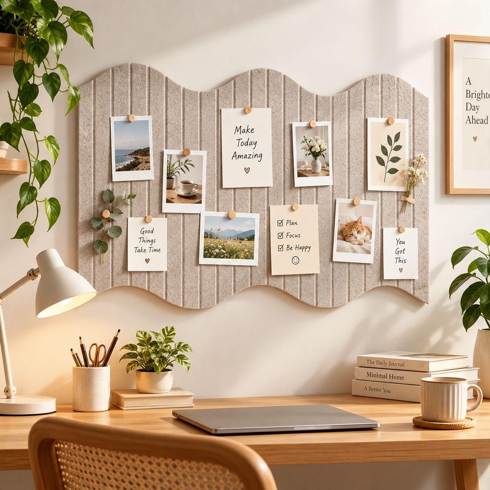 Does Not Hurt Wall Felt Board Vertical Ribbed Texture Photo Wall Sticker Dormitory Decoration