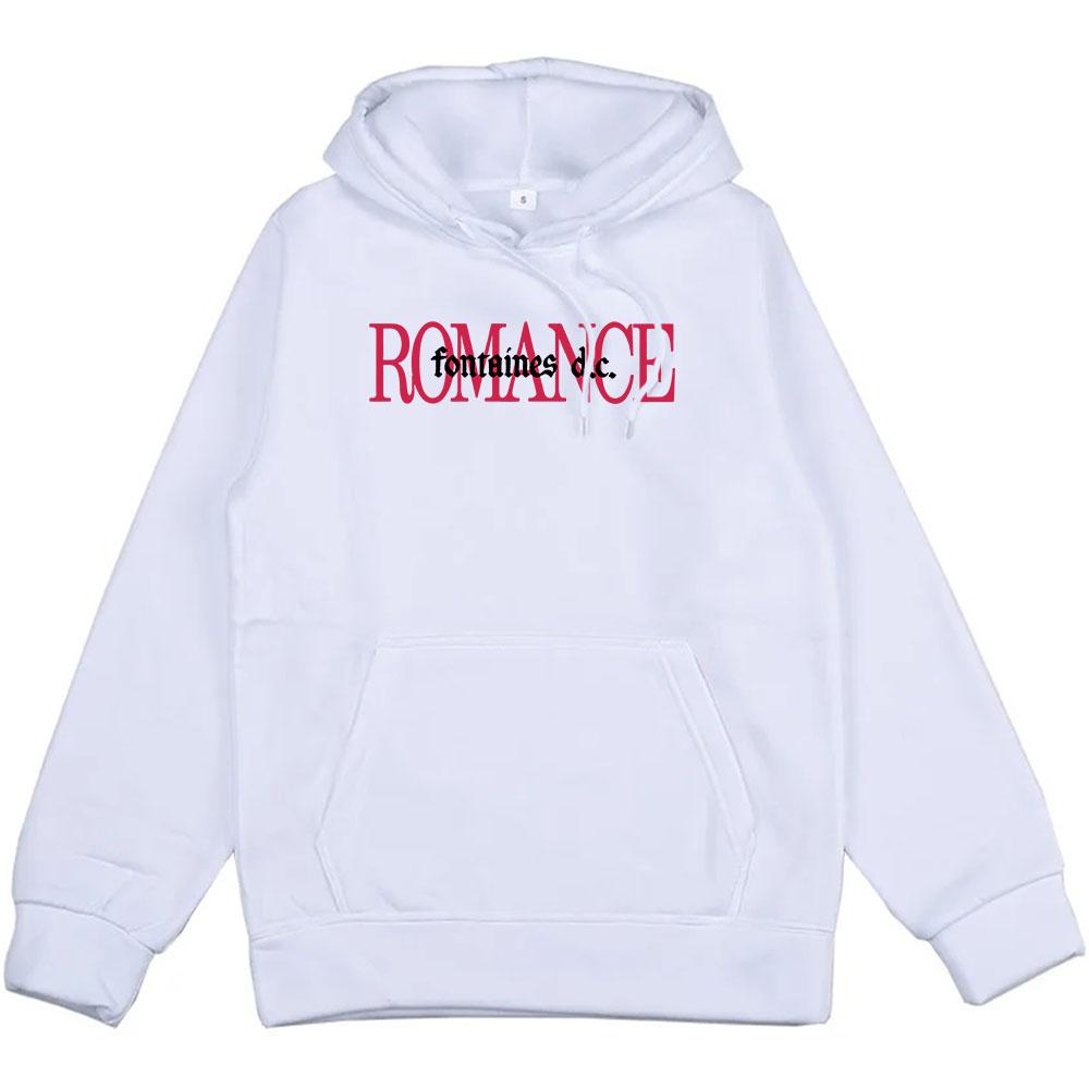 Herrtoppar Fontaines Romance Streetwear Hip Hop Vinter Långärmade Huvtröjor Casual Unisex Moletom Mode Tung Huvtröja
