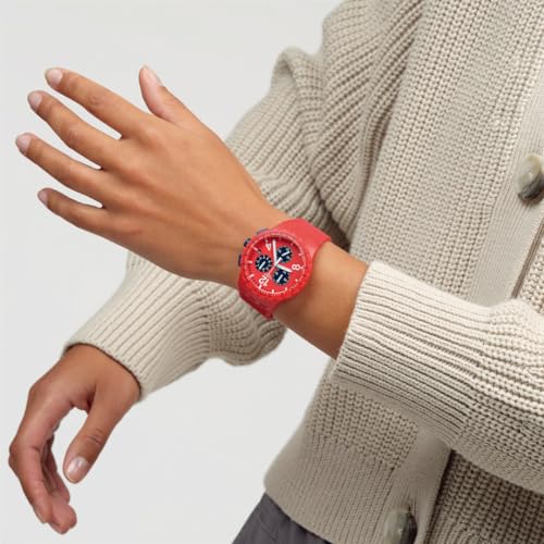 Swatch PRIMARILY RED SUSR407 Wristwatch, Red