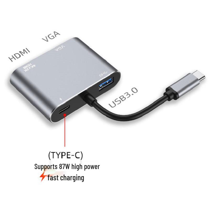 Adapter USB-C na HDMI/VGA: Podłącz telefon komórkowy do monitora/projektora/telewizora