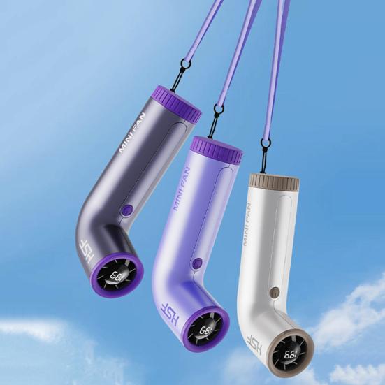 Portable Handheld Fan with Brushless Motor Digital Display Strong Airflow High Speed Rechargeable Personal Small Travel Fan