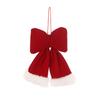 1pcs Red Bows Christmas Tree Decorations Velvet Ornament Bow with Rope for Xmas Home Wreath Fence Stairs Railing Fireplace Decor