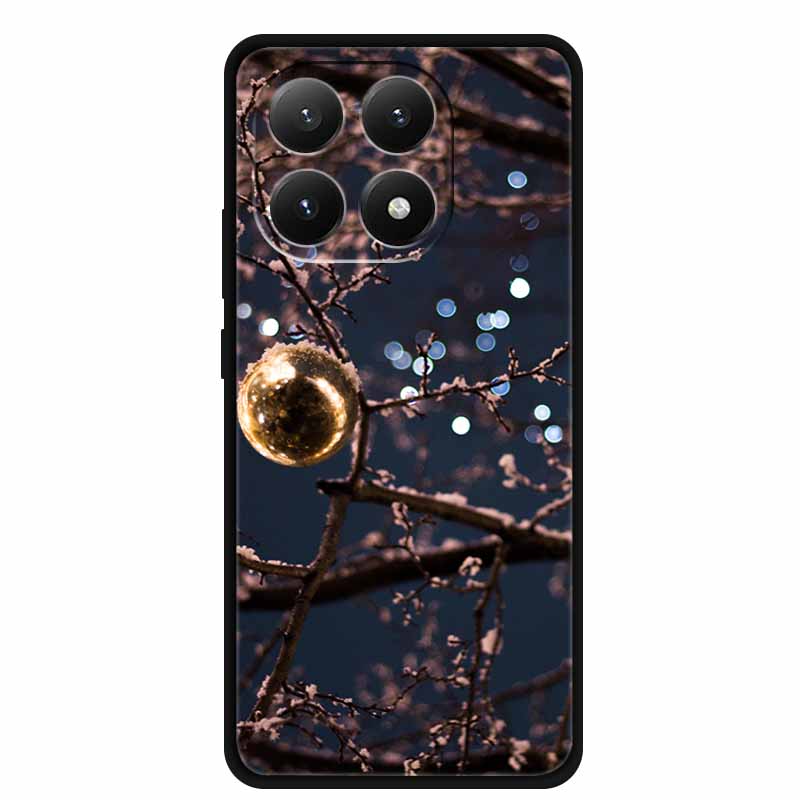 Christmas Cover For Xiaomi 15T 5G Case Black Silicone Cases TPU Santa Claus Christmas Tree Cover Cartoon Deer For Mi 15T 5G 15 T