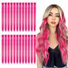 24 Piezas de Extensiones de Cabello de Clip de Colores Regalos para Niñas 22 Pulgadas Accesorios de Cabello Coloridos Extensiones de Cabello Arcoíris Cumpleaños para Niñas