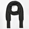 Womens Crossed Back Knitted Cover Up Scarf with Sleeves Sweater Shawl Wrap Shrug Layering Solution For Chilly Environment