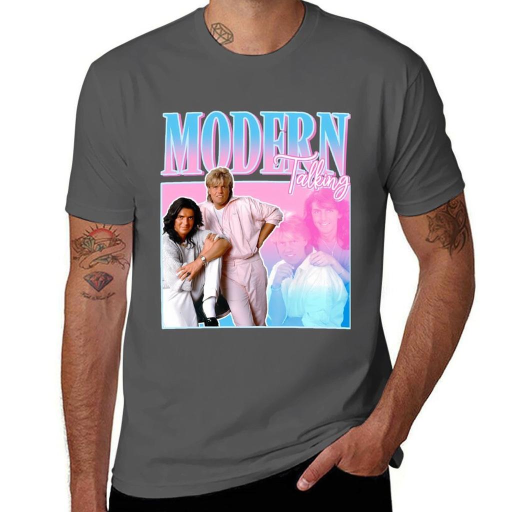 Modern Talking Y2k Vintage Tshirt Athletic Fit Sports Short Sleeve Top Tshirt