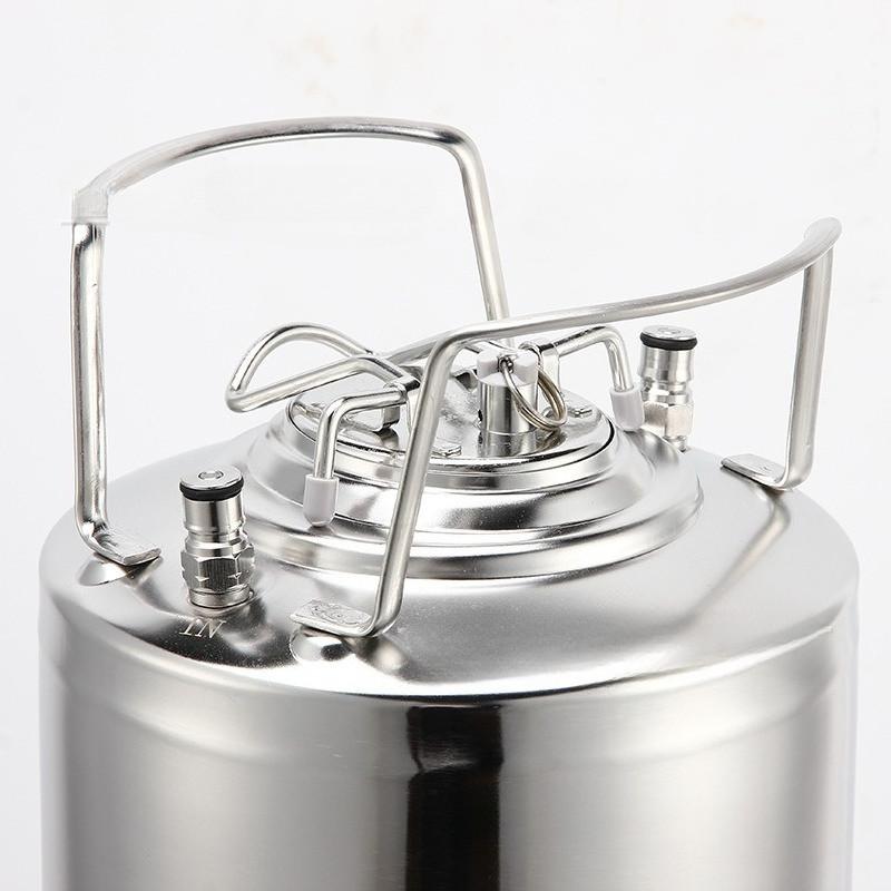6L Large Capacity Stainless Steel Wine Bucket Portable Steel Ball Lock Keg Home Brewed Beer Barrel
