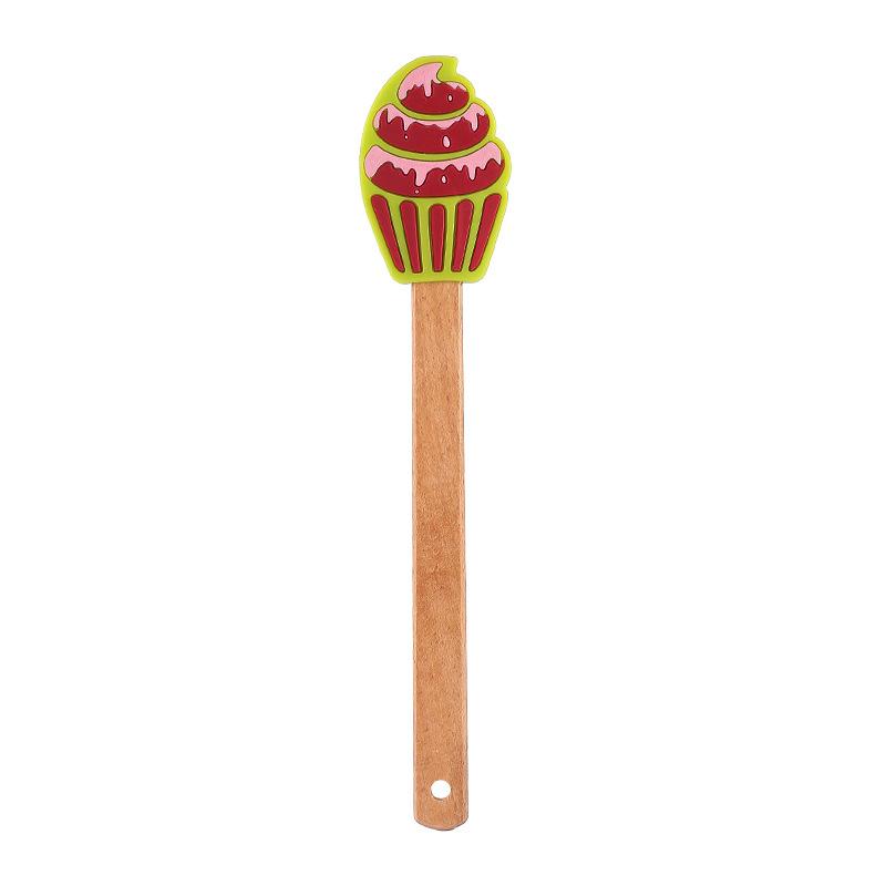 Christmas Series Cake Cream Spatula Wooden Handle Silicone Pastry Scraper Non-Stick Butter Batter Mixer Kitchen Baking Tools