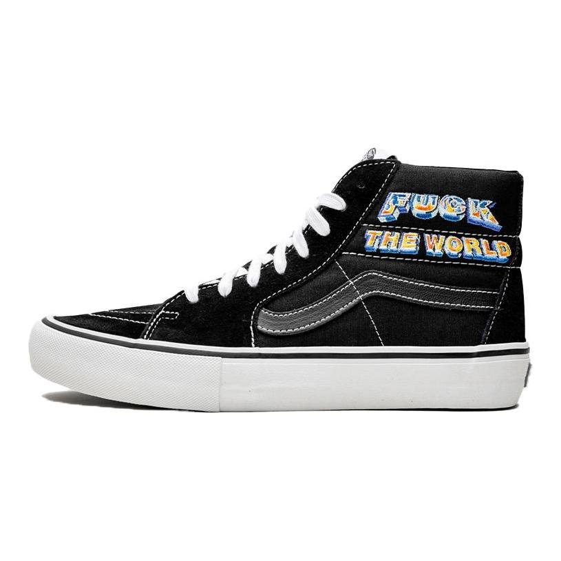 Sk8 Supreme x Sk8 Vans Hi 'Fuck The World - Black' VN0A45JDSY1