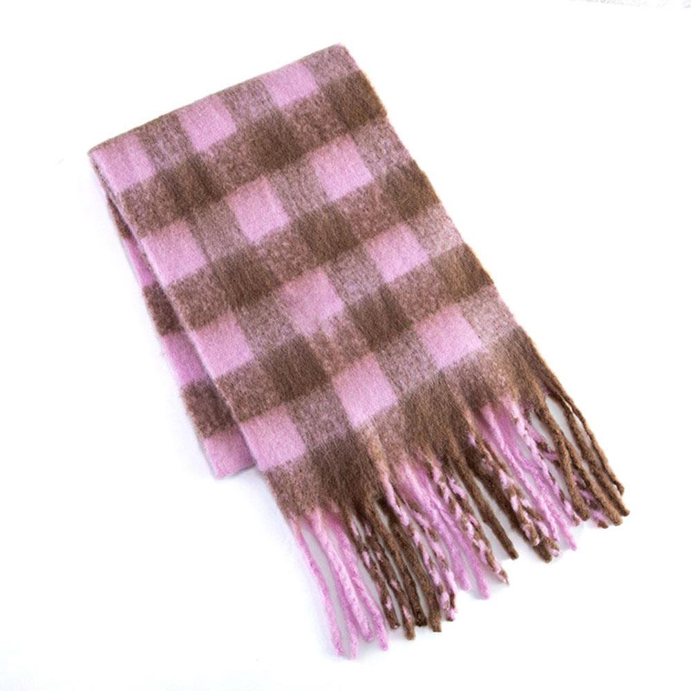 

HOT Winter Thick Warm Scarf Women Scarf Autumn Winter Vintage Plaid Pashmina Thick Shawl Wraps Vintage Plaid Thickened Scarves