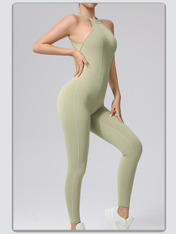 Peach Butt Slim Fit Sport Bodysuit: Backless Running & Yoga Jumpsuit