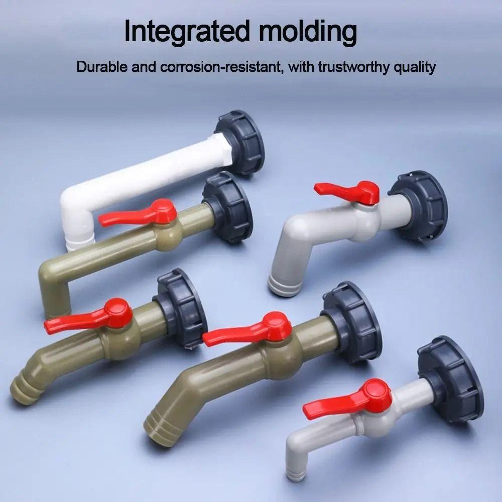 S60x6 Coarse Thread IBC Water Tank Adapter Durable 1/2'' 3/4'' 1" Irrigation Connector Valve Hose Faucet Connector Quick Connect