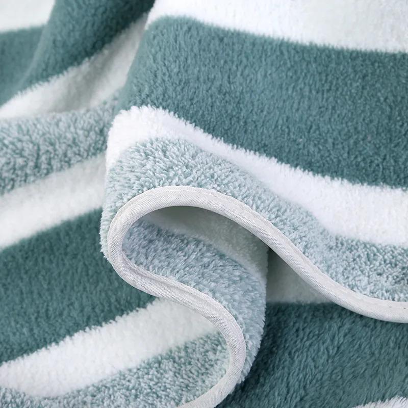 Striped Face Towel Absorbent & Quick-drying Super Soft Skin-friendly Bathing Hand Towel For Home Bathroom 35x75cm/13.7*29.5in