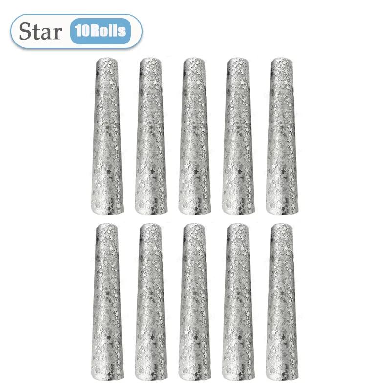 1-10Rolls Silver Star Packaging Mesh Handmade Account Gift Packaging Decoration DIY Packaging Premium Feel Mesh Scrapbook Paper