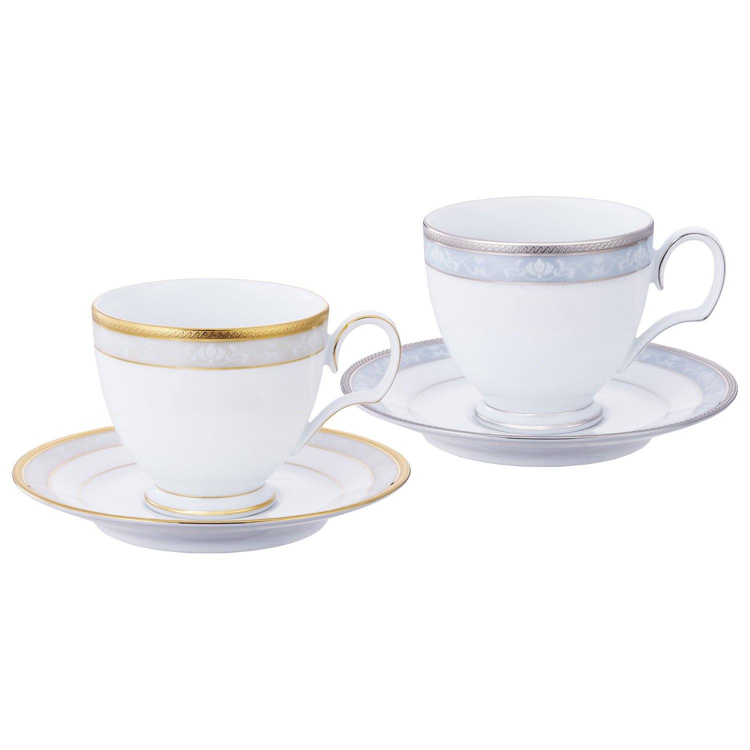

Чашка и блюдце Noritake (Парный набор) (Кофе чай) 250 мл Хэмпшир Голд и Платинум, Золото и Серебро Тонкий Фарфор, P91988/4335-6