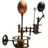 Orrery din alamă pentru sistem solar cu bază de lemn Soare, Pământ și Lună Model de lucru lucrat complet manual Decor pentru casă și birou