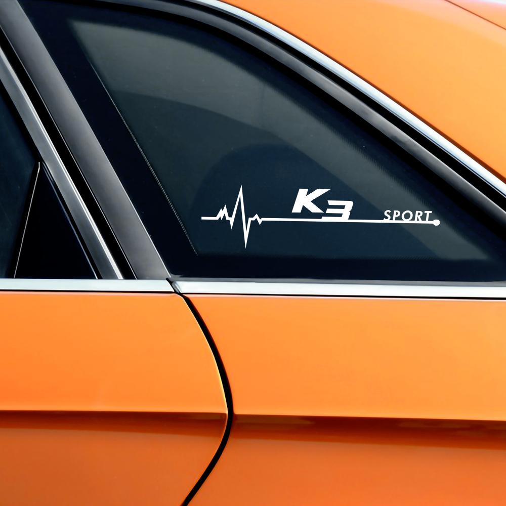 2Pcs Car Styling Side Window Sticker Emblem Decoration For KIA Sportage Ceed Sorento Cerato Optima Picanto Rio Soul Cadenza Niro gbnkr30