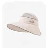 

Women s Summer Sun protection Hats UV resistant Big brimmed Open top Fisherman Hats Korean style Ponytail friendly Ideal белый