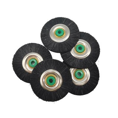 5 pezzi di laboratorio dentale materiali chiusura spazzola per lucidatura ruota strumenti rotanti laboratorio setola nera capelli lucida 48mm micro motore odontoiatria