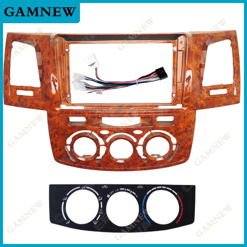 9 Inch Car Frame Fascia Adapter For Toyota Fortuner Hilux Vigo 2007-2015 Android Radio Dash Fitting Panel Kit