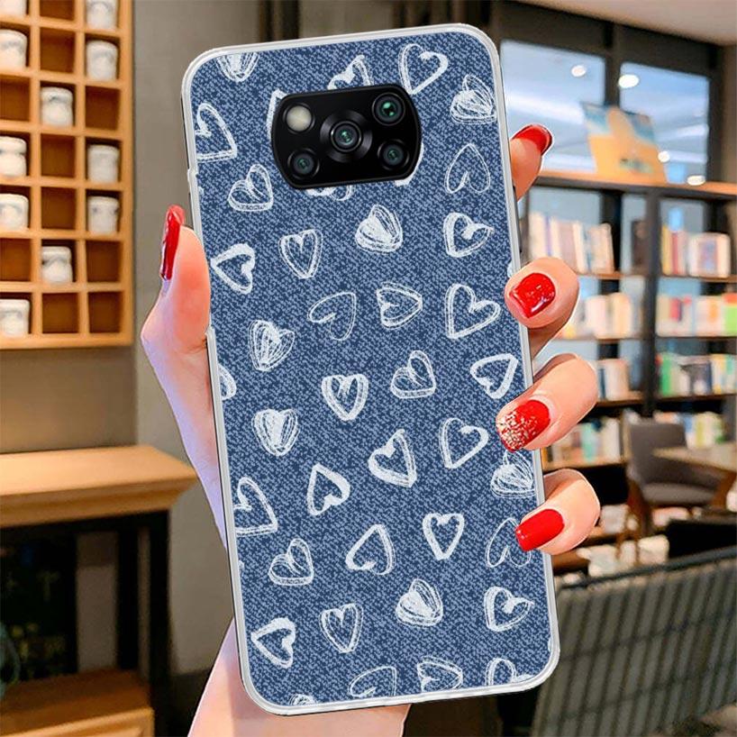 

Jeans Cowboy Denim Printed Cover Phone Case For Xiaomi Poco F7 Ultra X7 X6 X5 Pro M7 Redmi 15C 15 13C 13 12C 12 10C 10 9A 9C 9T Xiaomi Poco X7