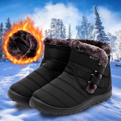 Cheap New Autumn and Winter Women s Plus Size Thermal Boots Plus Velvet Thickened Men s and Women s Zippered Snow Boots Joom