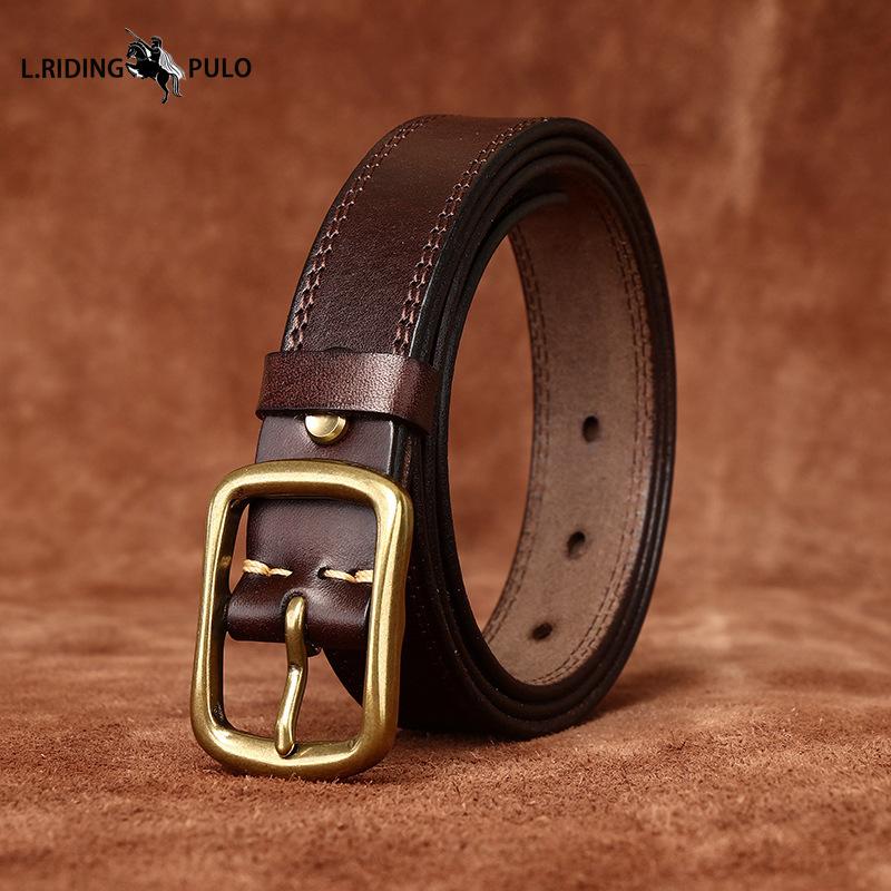 Retro Lady Style Belt for Women, Top Layer Cowhide, Retro Fashion, Versatile Denim Leather Belt
