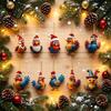 Scatola Regalo Conto alla Rovescia per le Feste 2026 per Bambini Adulti Calendari dell'Avvento Pollo 2025, 24 Giorni Ornamento Animale Piatto 2D Divertimento di Natale Bomboniere per Feste Calza