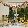 One Happy Camper Banner - Forest Safari Baby Shower Decor, Adventure Camping Party Decor, Camping 1st Birthday Party Decorations Brown Glitter