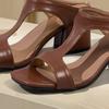 Women's Summer New PU Leather Brand Designer Casual Open Toe Sandals Fashion Party Shopping Dress Women Slippers Plus Size