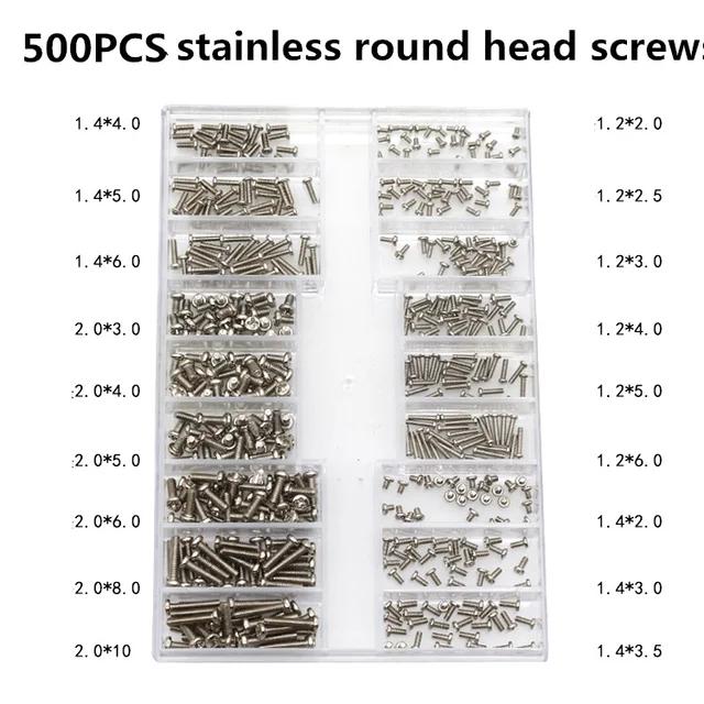 500Pcs 18 Types Mini Screw Nuts DIY Kit Laptop Computer Assemble Repair Screws Fastener Set For Repairing Sunglass Phone
