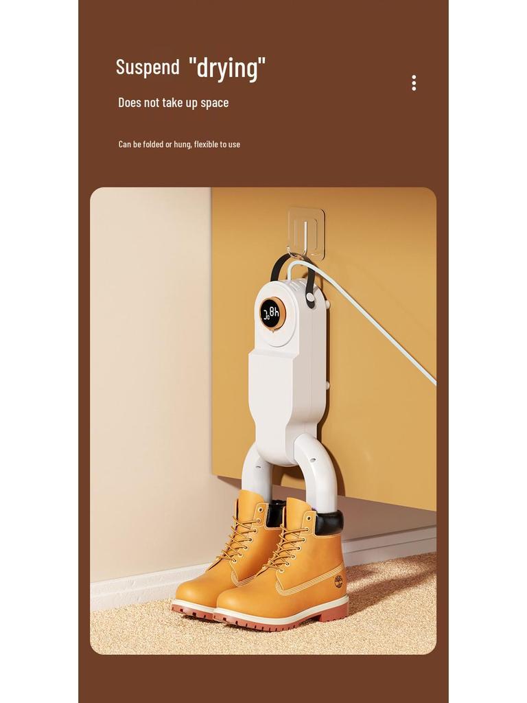 Portable Multifunctional Shoe Dryer: Quick-Drying, Warm Air, Sterilizing & Deodorizing.