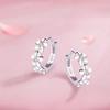 New 925 Sterling Silver Earrings Luxury 5A Zircon Flower High Quality for Women Wedding Jewelry Engagement Female Gifts Party