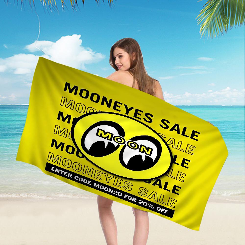 Mooneyes Bath Towel Microfiber Soft Water Absorbing Breathable For Girl Kids Decorative Cartoon Beach Towel
