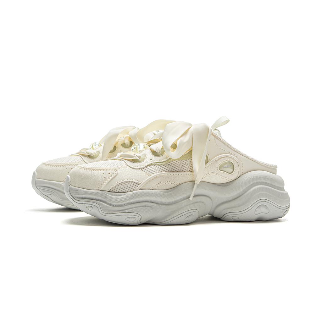 Li Ning Honey MULE Closed Toe Slippers Women's Beige AGLV090-3