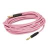 Uxcell Guitar Instrument Cable, 6m 6mm-6mm TRS Straight-to-Straight Angle, Electric Bass Cable Cord for Guitar and Bass, Pink