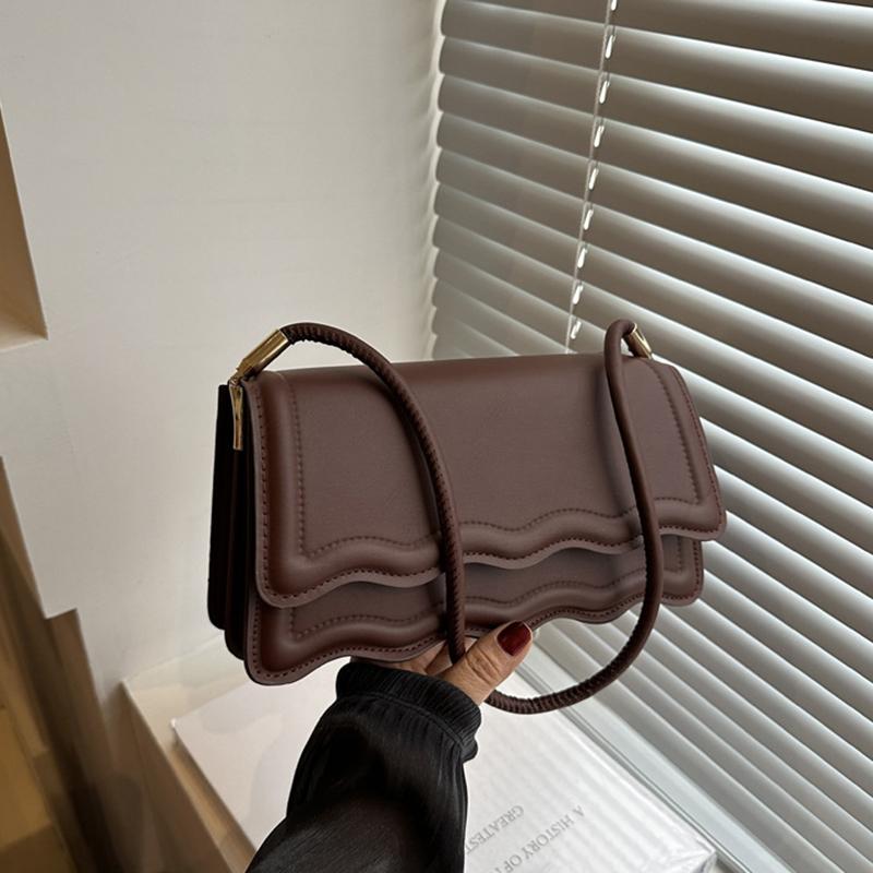 High Quality PU Leather Handbag Purse Women's Solid Color Small Shoulder Bags Lady Messenger Small Tote for Girls