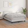 3140994 vidaXL Divan Bed with Mattress White 120x200cm Faux Leather
