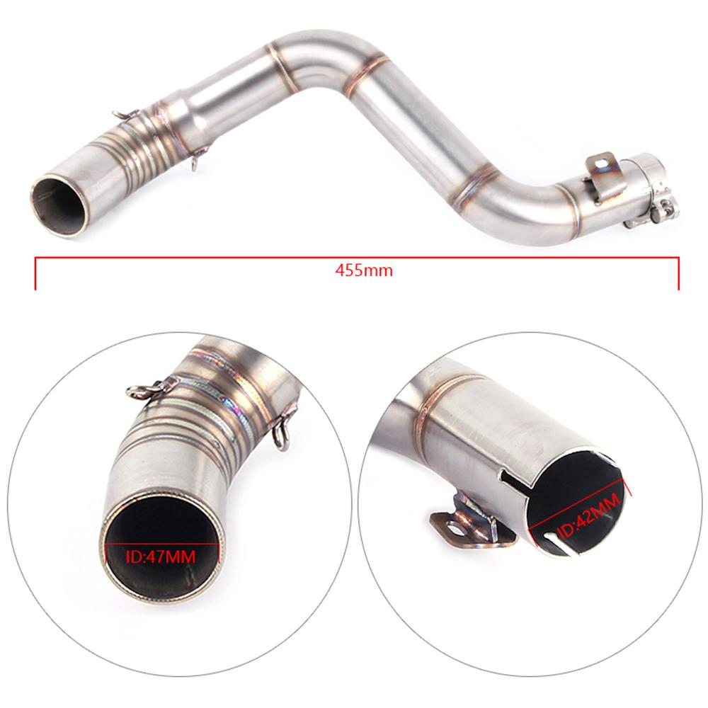 Slip On Motorcycle Exhaust Muffler Full System Middle Link Pipe  For KTM DUKE 125 150 200 390 2012-2016