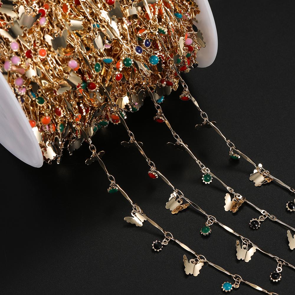 

1Meter/Lot Copper Chain Butterfly Handmade Pendant Chain for DIY Bracelet Waist Chain Choker Jewelry Making Accessories
